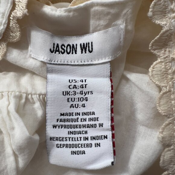 Jason Wu Girls Cream Eyelet Lace Tiered Dress + Matching Mini Tote – 4T NWT - Picture 7 of 8